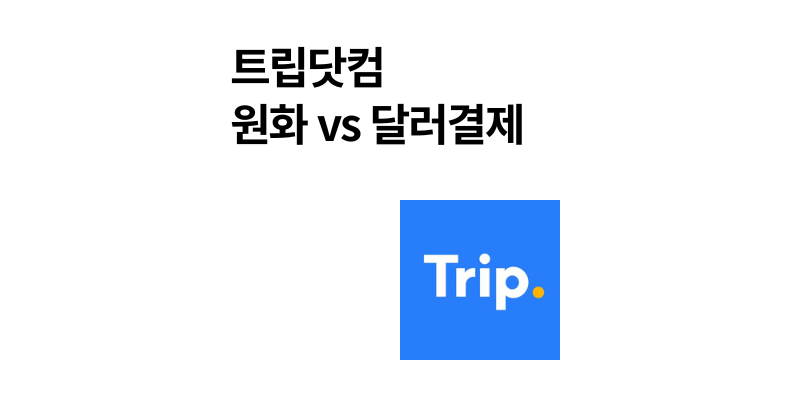 트립닷컴 원화결제 vs 달러결제 장단점 비교 2025