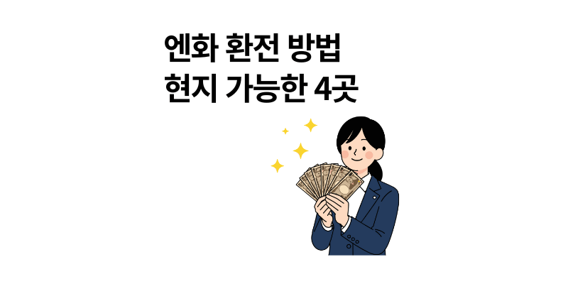 일본 엔화 환전 방법 현지 가능한 곳 4곳 추천 비교 (ft. 경험담)
